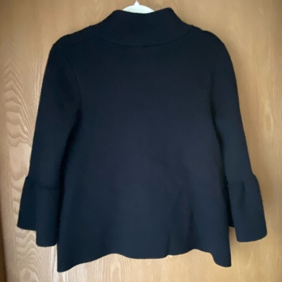 Anthropologie Small Knit Black Sweater Jacket Bell Sleeves - Picture 3 of 10
